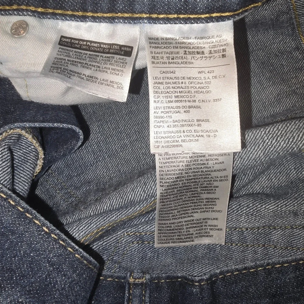 Levis 559 Relaxed Straight Jeans Mens 44x30 Dark Wash Denim Blue 01559-0004